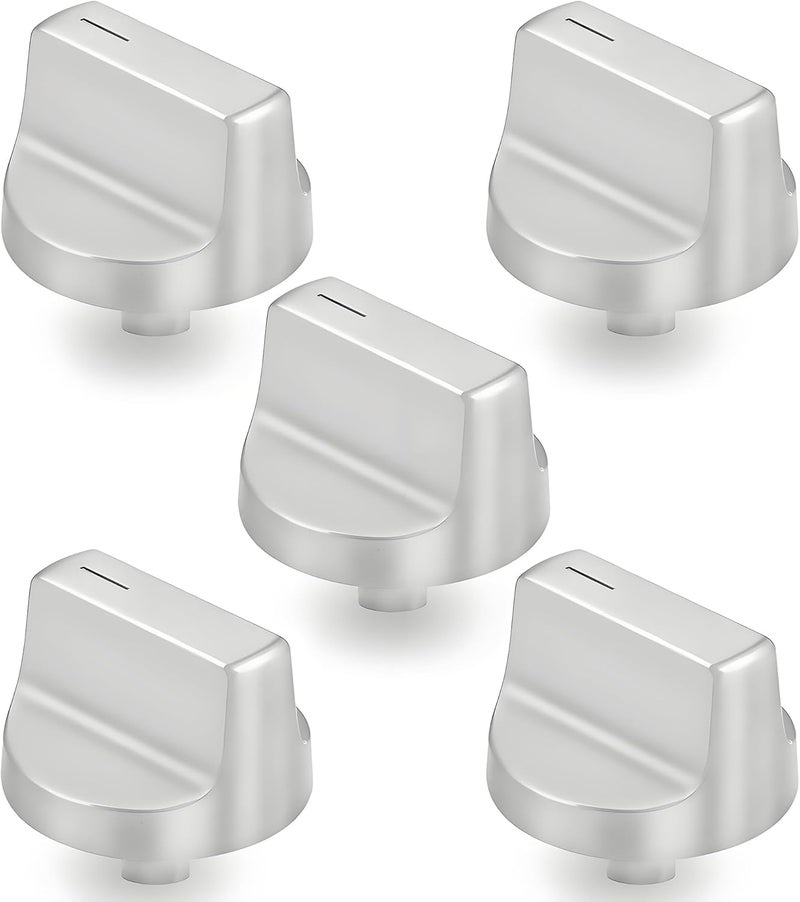 Gesleben W11366438 Stove Knobs Compatible with Whirlpool Electric Range Burner Control Knob WCG55US0HS00 WCG55US0HS05 WCG55US6HS00 WCG55US6HS05 WCG77US0HS00 WCG77US0HS05 Gas Stove Knobs - 5PCS - Image 1